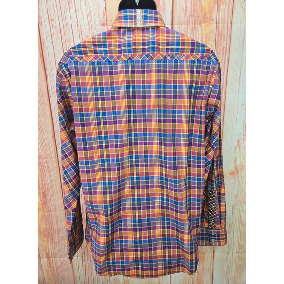 Robert Graham X Mens Tailored Fit Plaid Button-Down Shirt Large - Picture 2 of 8